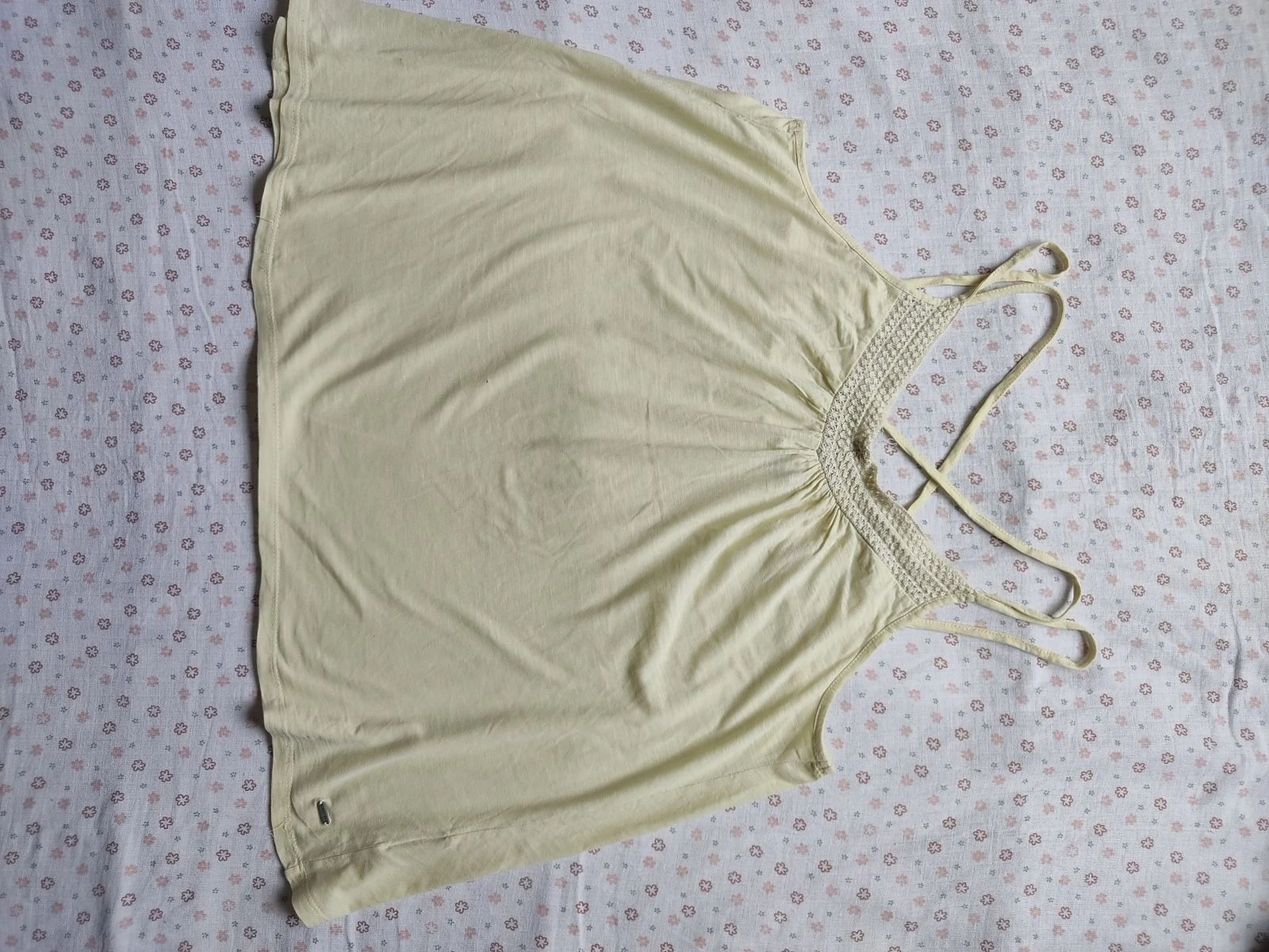 Débardeur croisé jaune clair Creeks - Taille L - Très bon état
